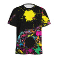 Colorful Splash Yin Yang Print Men's Athletic T-Shirt