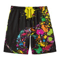 Colorful Splash Yin Yang Print Men's Swim Trunks