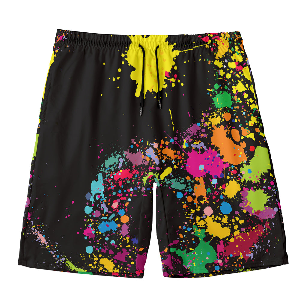 Colorful Splash Yin Yang Print Men's Swim Trunks