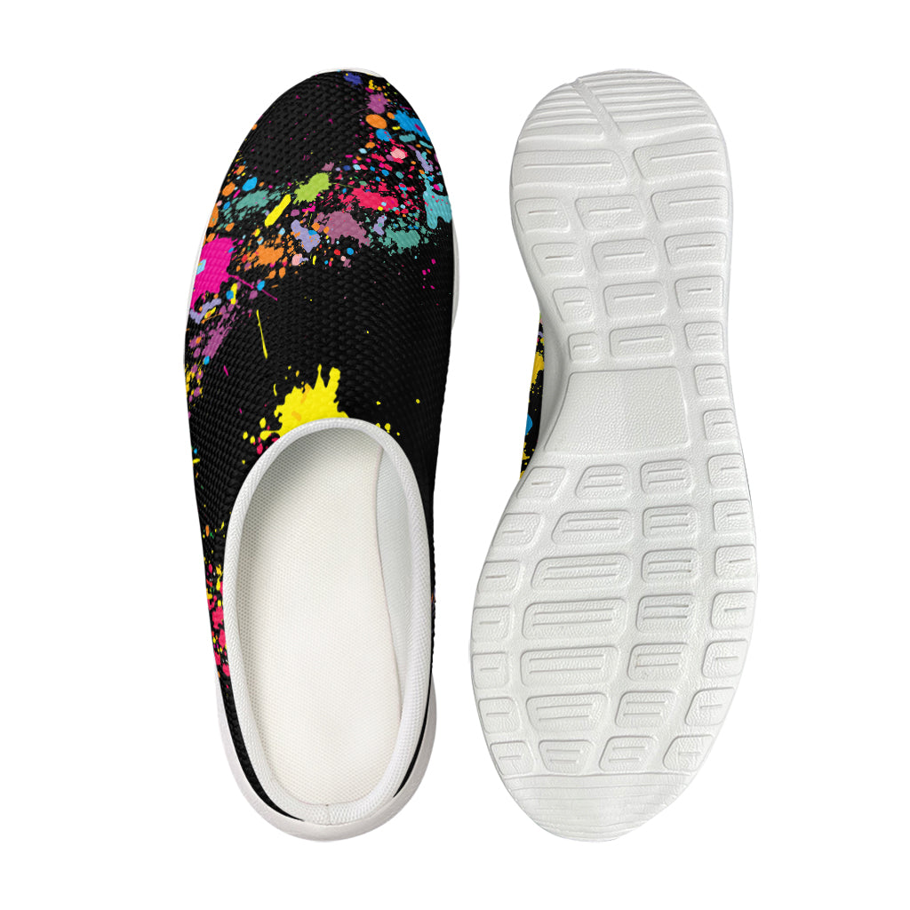 Colorful Splash Yin Yang Print Mesh Casual Shoes