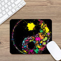 Colorful Splash Yin Yang Print Mouse Pad