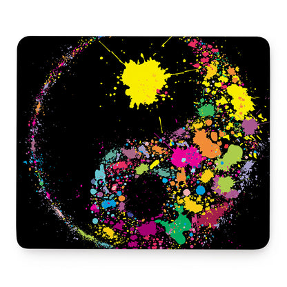 Colorful Splash Yin Yang Print Mouse Pad