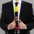 Colorful Splash Yin Yang Print Necktie