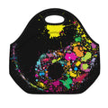Colorful Splash Yin Yang Print Neoprene Lunch Bag