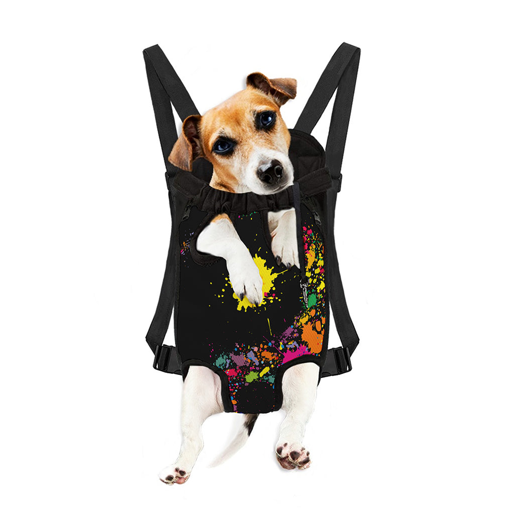 Colorful Splash Yin Yang Print Pet Carrier Backpack