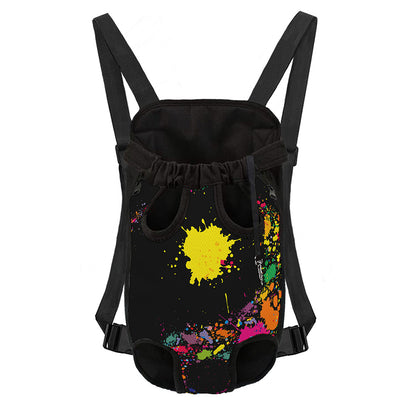 Colorful Splash Yin Yang Print Pet Carrier Backpack