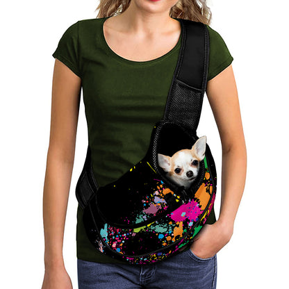 Colorful Splash Yin Yang Print Pet Sling Carrier