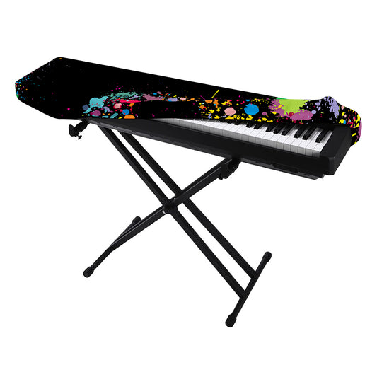 Colorful Splash Yin Yang Print Piano Keyboard Cover