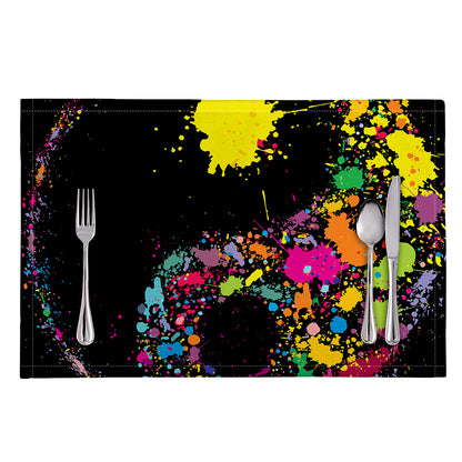 Colorful Splash Yin Yang Print Placemat