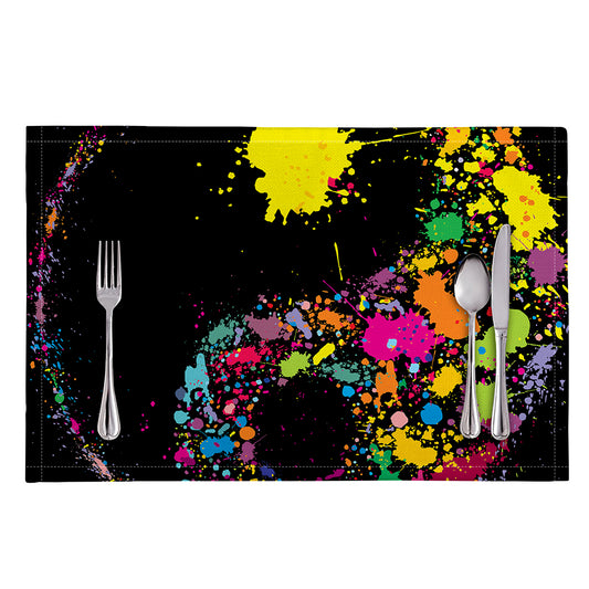Colorful Splash Yin Yang Print Placemat