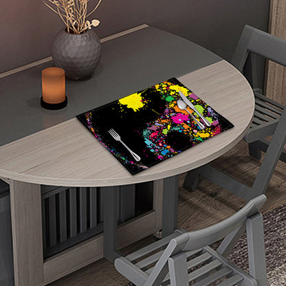 Colorful Splash Yin Yang Print Placemat