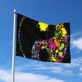 Colorful Splash Yin Yang Print Polyester Flag