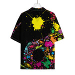 Colorful Splash Yin Yang Print Rayon Hawaiian Shirt