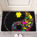 Colorful Splash Yin Yang Print Rubber Doormat
