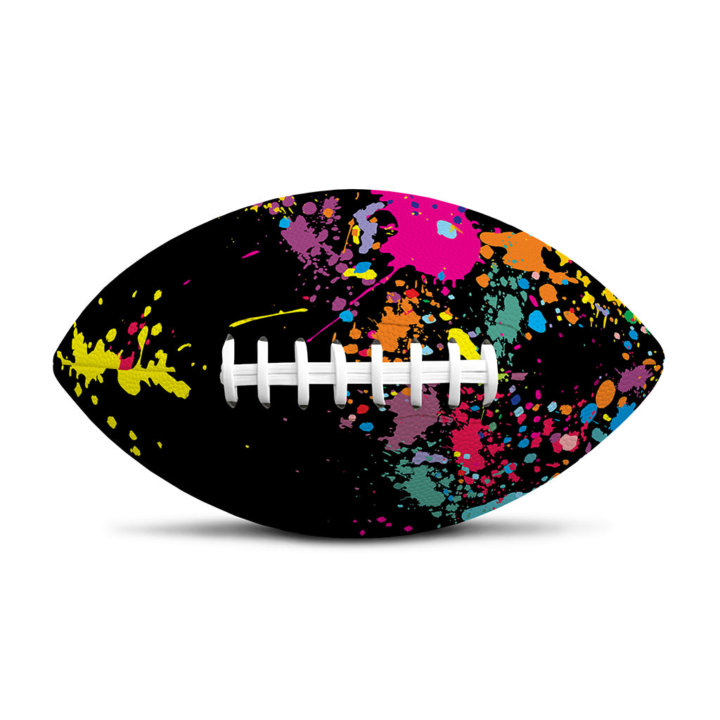 Colorful Splash Yin Yang Print Rugby Ball