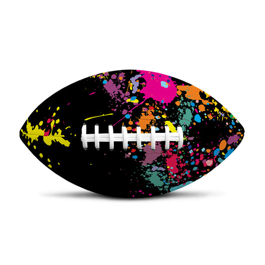 Colorful Splash Yin Yang Print Rugby Ball