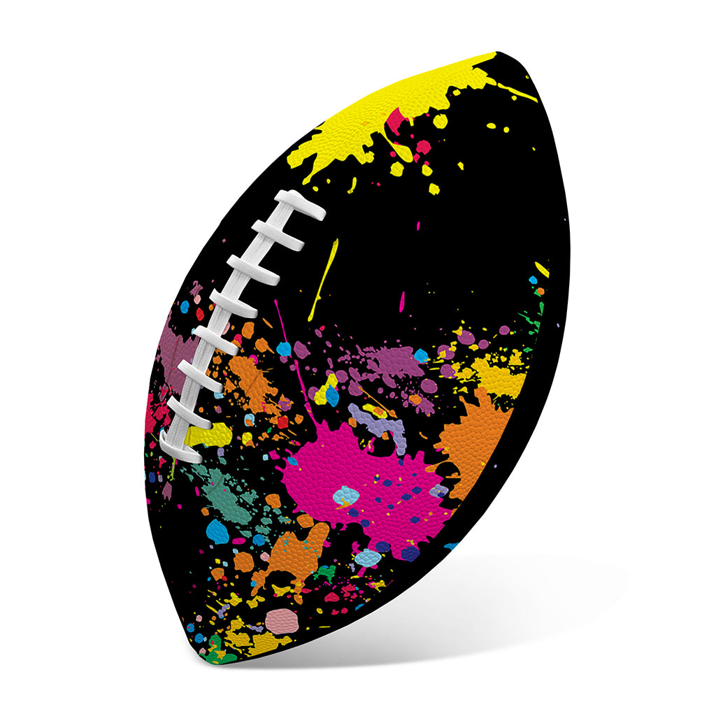 Colorful Splash Yin Yang Print Rugby Ball