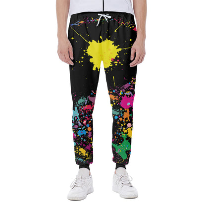 Colorful Splash Yin Yang Print Scuba Joggers