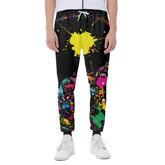 Colorful Splash Yin Yang Print Scuba Joggers