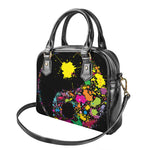 Colorful Splash Yin Yang Print Shoulder Handbag