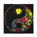 Colorful Splash Yin Yang Print Silk Bandana