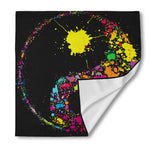 Colorful Splash Yin Yang Print Silk Bandana
