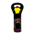 Colorful Splash Yin Yang Print Single Neoprene Wine Tote