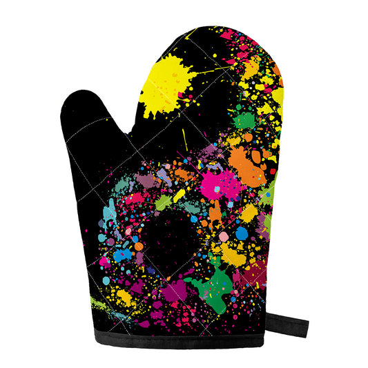 Colorful Splash Yin Yang Print Single Oven Mitt