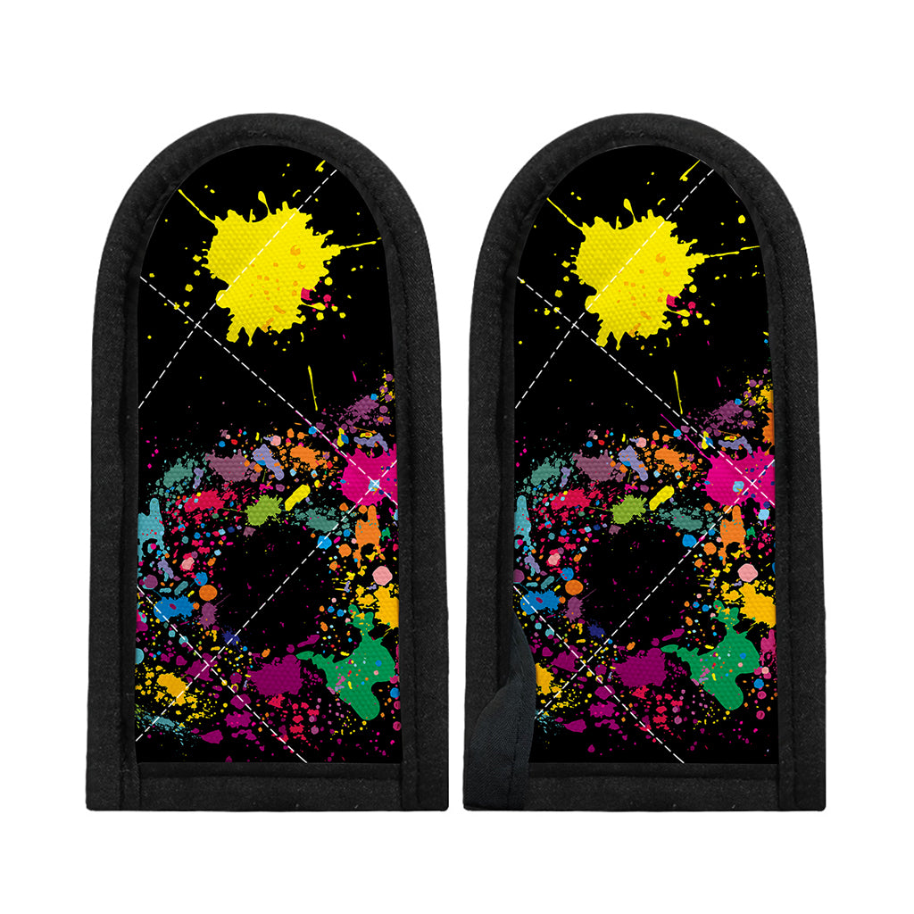 Colorful Splash Yin Yang Print Skillet Handle Cover