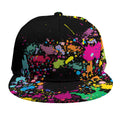 Colorful Splash Yin Yang Print Snapback Cap
