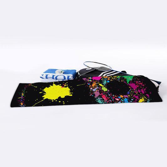 Colorful Splash Yin Yang Print Sports Towel