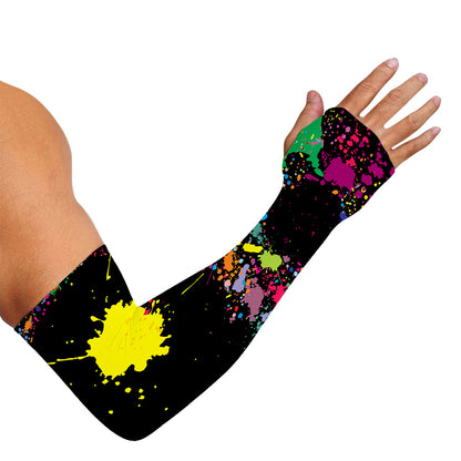 Colorful Splash Yin Yang Print Sun Protection Arm Sleeves