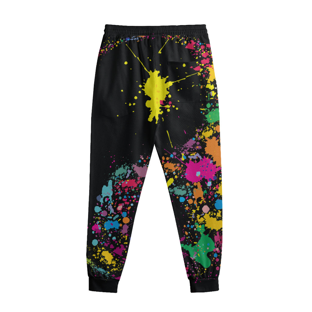 Colorful Splash Yin Yang Print Sweatpants