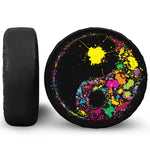 Colorful Splash Yin Yang Print Tire Cover