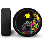 Colorful Splash Yin Yang Print Tire Cover With Camera Hole
