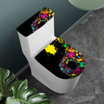 Colorful Splash Yin Yang Print Toilet Lid And Tank Cover Set