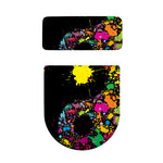 Colorful Splash Yin Yang Print Toilet Lid And Tank Cover Set