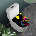 Colorful Splash Yin Yang Print Toilet Lid Cover