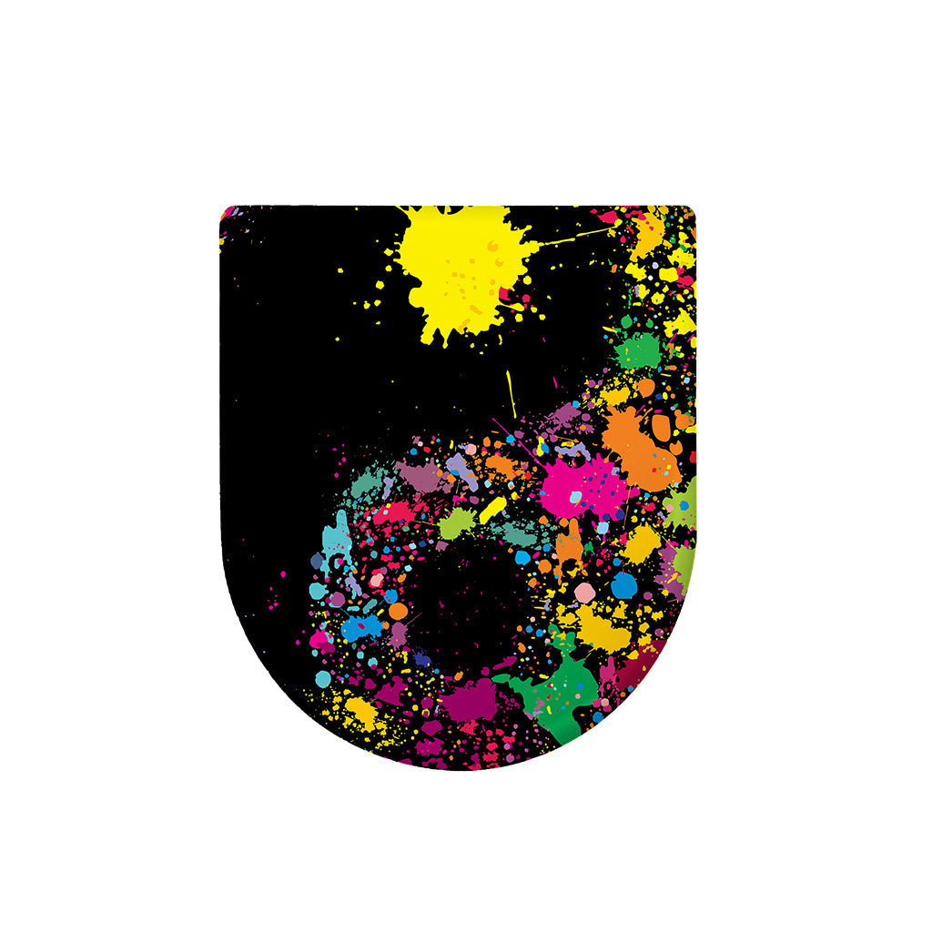 Colorful Splash Yin Yang Print Toilet Lid Cover