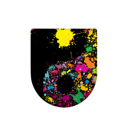 Colorful Splash Yin Yang Print Toilet Lid Cover