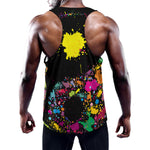 Colorful Splash Yin Yang Print Training Tank Top