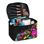 Colorful Splash Yin Yang Print Travel Makeup Bag