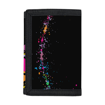 Colorful Splash Yin Yang Print Trifold Wallet