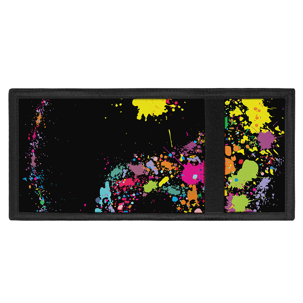 Colorful Splash Yin Yang Print Trifold Wallet