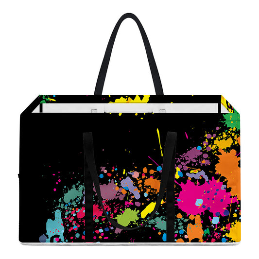 Colorful Splash Yin Yang Print Utility Tote Bag