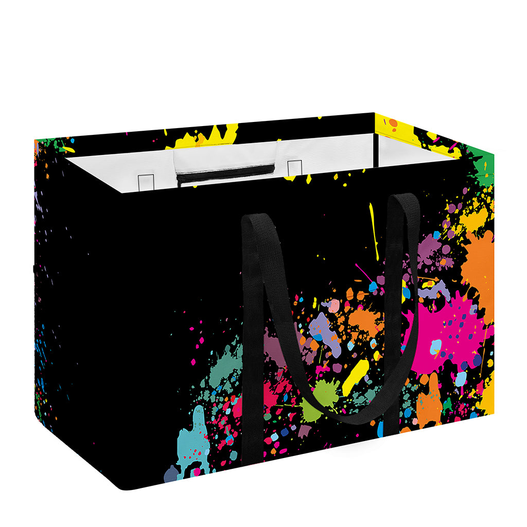 Colorful Splash Yin Yang Print Utility Tote Bag