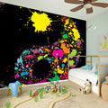 Colorful Splash Yin Yang Print Wall Sticker