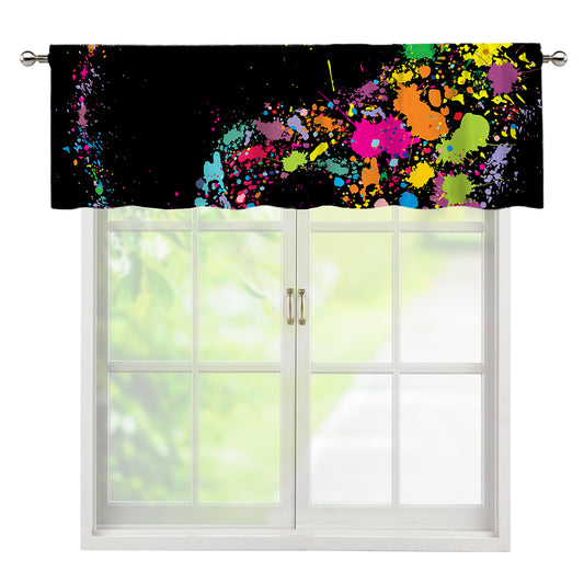 Colorful Splash Yin Yang Print Window Valance