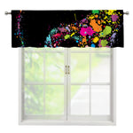 Colorful Splash Yin Yang Print Window Valance