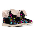 Colorful Splash Yin Yang Print Winter Boots